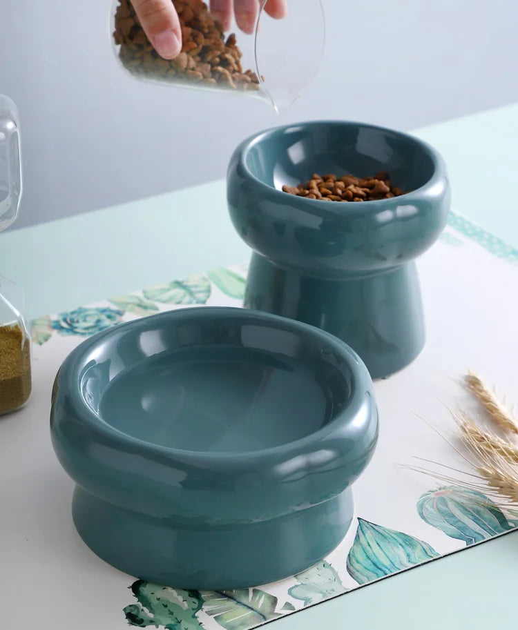 Bol surélever pour chat en céramique