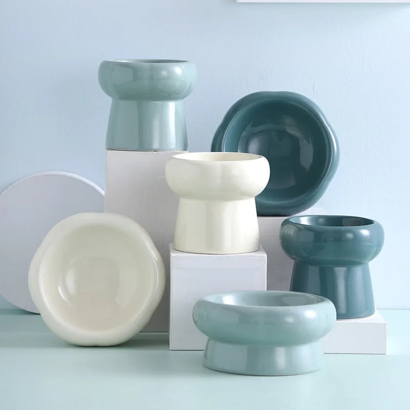 Bol surélever pour chat en céramique